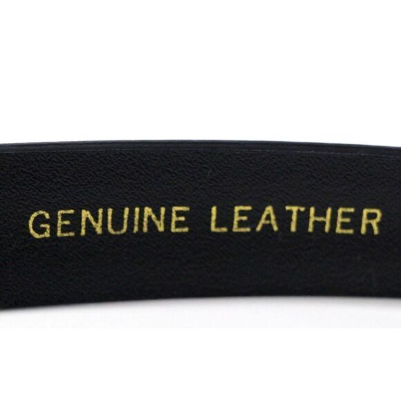 VTG Jones New York BLACK GENUINE LEATHER 7/8"Wd DRESS WOMEN'S BELT Sz L (R58 - Picture 8 of 14